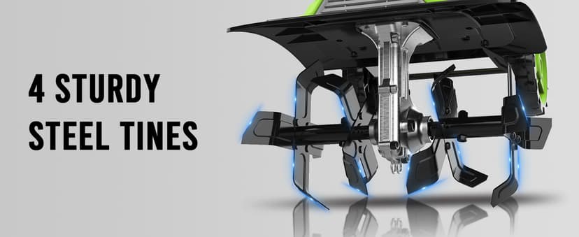 STEELITE 14-Inch Corded Electric Tiller, 10 Amp Powerful Garden Cultivator for Soil Preparation and Landscaping – Lightweight, Durable, and Easy to Use