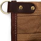 Luchuan Waterproof Waxed Canvas Tool Apron With the Adjustable Genuine Leather Belt (Black)