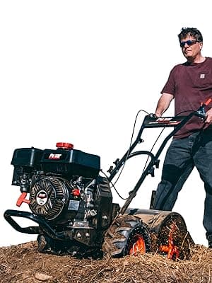 Pulsar 212cc 20-Inch Gas Powered Rear Tine Tiller with Forward/Reverse