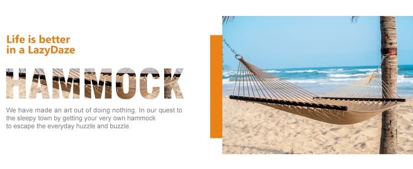 Lazy Daze Hammocks 10.5 FT Double 2 Person Caribbean Rope Hammock, Hand Woven Polyester Hammock with Spreader Bars, for Outside Outdoor Backyard Patio Poolside,450 LBS Capacity, Tan