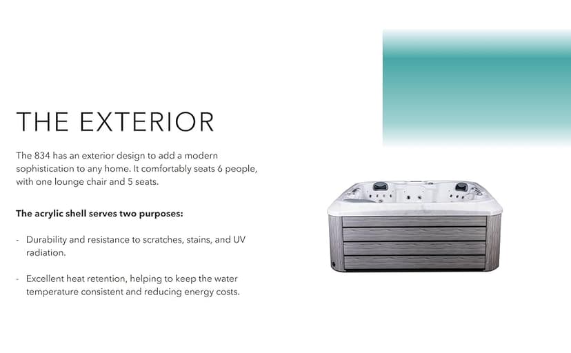 Comfort Hot Tubs - Hot Tub Spa - Seats 5-6 People - 51 Jets – Standard Heavy Duty Flip Cover, Water Fountains, Ozonator, LED Lights, Headrests, and More