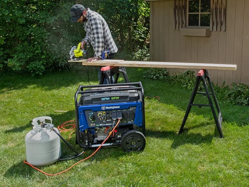 Westinghouse Outdoor Power Equipment 12500 Peak Watt Dual Fuel Home Backup Portable Generator, Remote Electric Start, Transfer Switch Ready, Gas and Propane Powered, CO Sensor