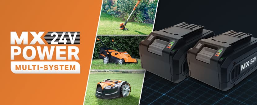 LawnMaster CLM2413A Cordless 13-Inch Lawn Mower 24V Max with 2X4.0Ah Battery and a Charger