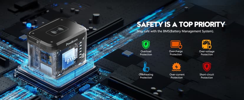 300W Portable Power Station, Powdeom 296Wh Power Bank with AC Outlet, Solar Generator Laptop Charger, Battery Backup Power Supply for Camping, Outdoors, Home Emergency Outage