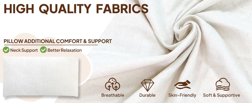 Chihee Cotton Hammock Large Soft Breathable Camping Hammock Holds Up to 660lbs Portable Tree Hammock with Detachable Spreader Bar Pillow 2 Strong Webbings 2 Carabiners Patio Garden Indoor Outdoor