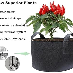 Gardzen 2-Pack 50 Gallon Grow Bags, Aeration Fabric Pots with Handles, Pot for Plants