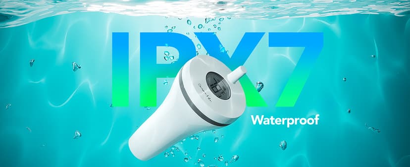 GoveeLife Smart Pool Thermometer with WiFi Gateway, Digital Swimming Water Thermometer Temperature Monitor with IPX7 Waterproof, Remote App Notification Alert for Ice Bath Tub, Fishbowl, Pond, Hot Tub