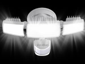 USTELLAR 2 Pack 50W Smart Outdoor LED Security Light Tunable White 2700K-6500K Motion Sensor Exterior WiFi Flood Light Fixture Alexa Warm Wired Floodlight Google Outside Spotlight House Yard Garage