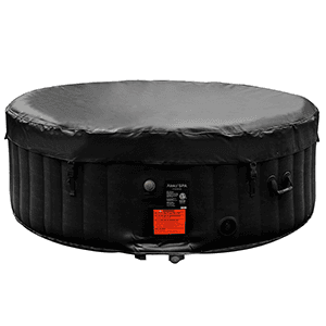 ALEKO Inflatable Hot Tub Spa | Personal High Powered Jetted Bubble | with Fitted Cover and 3 Filters | 265 Gallon | 6 Person Round | Brown | HTIR6GYBR