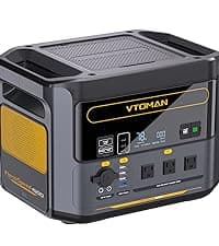 VTOMAN Jump 1800 Portable Power Station 1800W (Peak 3600W), 1548Wh Expandable LiFePO4 Battery Generator with 100W USB-C, 18W USB-C, 12V DC, Jumpstarter, for Power Outages Backup & Outdoor Camping