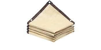 Shade Sail Sun Shade Cloth 9'9"x9'9" Rectangle Outdoor Canopy Outside Sunshade Awning Cover Privacy Screen Net UV Block for Patio Pergola Gazebo Porch Backyard Lawn Garden Outdoor Activities