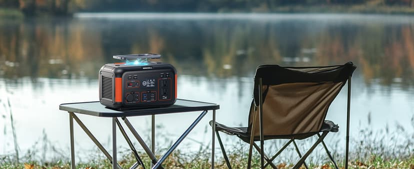 GRECELL 500W Portable Power Station 444Wh Solar Generator with 110V Pure Sine Wave AC Outlet/PD60W, 1000W Peak power station for Camping Trip RV Outdoor Home Emergency Backup & Solar Powered