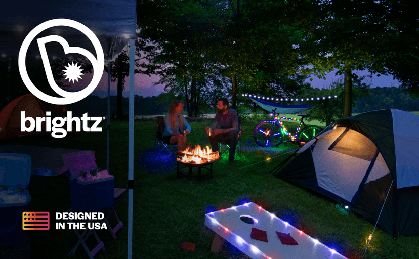 Brightz Hammock Lights - 18' Paracord Light Rope for Camping & Burning Man Accessories