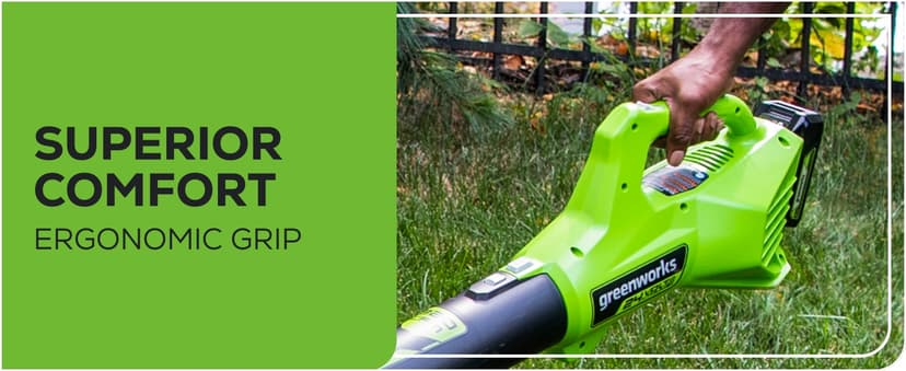 Greenworks 48V (2x24V) 17" Brushless Mower+12" String Trimmer +320CFM Blower,(2) 4.0Ah Batteries and 2A Dual Port Charger