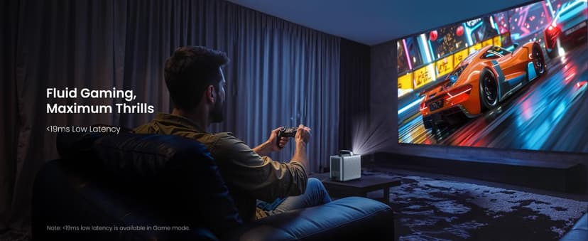 NEBULA Cosmos 4K SE Smart Projector, 4K High-Brightness with Dolby Vision, 200" Screen, 1,800 ANSI Lumens, HybridBeam, Enhanced Image Quality, Google TV, Portable, for Gaming, Home, and Office Use