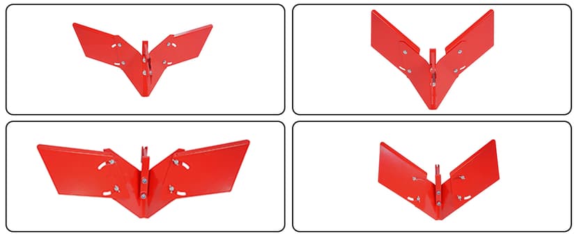 Hiller Furrower Kit for Rear Tine Tiller W/Adjustable Wing Fit for Land Reclamation 3 Kinds Connection Red Steel Replacement for 15683 Hiller-Furrower