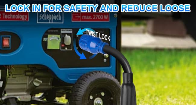 4-Prong 30 Amp Generator Splitter Y Adapter NEMA L14-30P to 2X L14-30R, 10 AWG SJTW Locking Power Cord, 125/250V 7500W for Manual Transfer Switch, Portable Generators & Emergency Power, 3ft