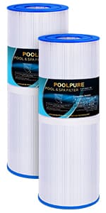 POOLPURE PLFPRB25-IN Hot Tub Filter Replace Unicel C-4326, Guardian 413-106, Filbur FC-2375, FC-2370, 3005845, 17-2327, 100586, 33521, 25392, 817-2500, 5X13 Drop in Spa Filter 2 Pack