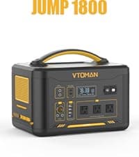 VTOMAN Jump 1500X Portable Power Station 1500W (3000W Peak), 828Wh LiFePO4 (LFP) Battery Powered Generator with Expandable Capacity, 3x Pure Sine Wave 1500W AC Outlets, 2xPD 100W, 3x Regulated 12V DC