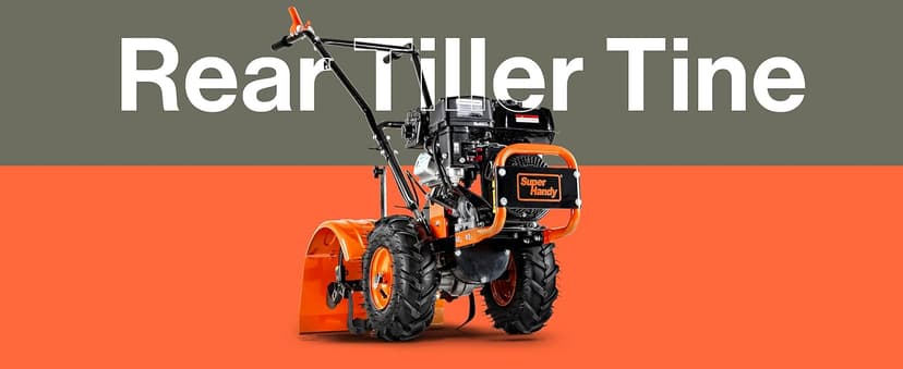 SuperHandy Rear Tine Tiller - 7HP Engine, 16" Width & 12" Depth Cultivator - Garden Soil Prep for Planting & Vegetable Beds