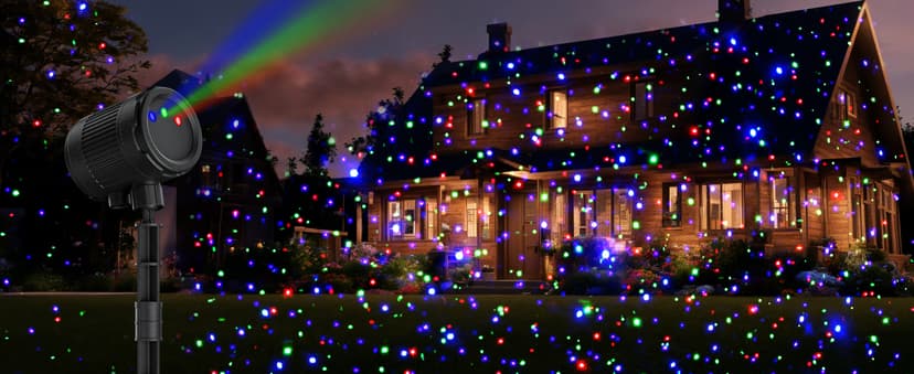 Laser Christmas Projector Lights Outdoor, 3 Color Laser Light Projector, Firefly Lights Show with RF Remote, Waterproof, Indoor Holiday Decoration, Christmas Gift, Wedding, Home Decor, Party, Garden
