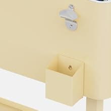 VINGLI 80 Quart Rolling Ice Chest, Portable Patio Party Bar Drink Cooler Cart, with Shelf, Beverage Pool with Bottle Opener