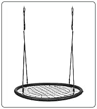 Sorbus Hammock Chair Macrame Hanging Swing Bench, Perfect for Indoor, Outdoor, Teens Girl Bedroom, Home, Room, Patio, Deck, Yard, Garden, Knitted Floating Swinging Bench, (Double Swing)