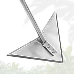 Haliaeetus Triangle Hoe, 60'' Scuffle Hoe for Keeping Your Back from Tiring Out, Weeding Just in Push-Pull Motion, Rogue Hoe with Triangle Head for Quickly Clear Out a lot of Weeds from All Direction