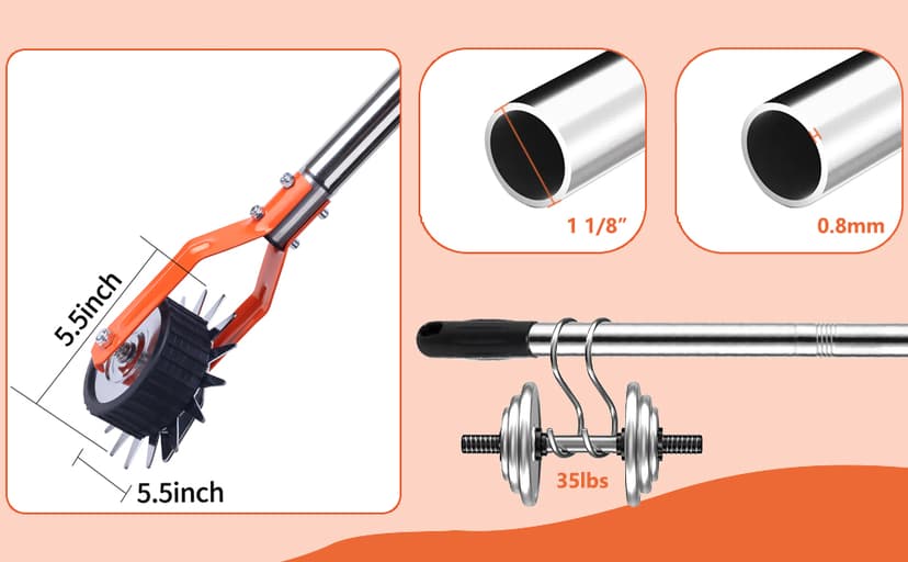 Edger-Lawn-Tool - Manual Lawn Edger, 67 Inch Sidewalk Edger for Yard Landscaping