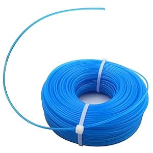 Grass Trimmer Line 328ft Weed Eater Wacker String .065'' Weed Trimmer Spool Replacement, Nylon Material for String Trimmers, 1.6mm Diameter