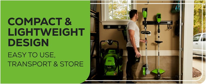 Greenworks 80V 8" Brushless Cordless Edger, Battery and Charger Not Included