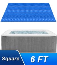 Hot Tub Spa Solar Bubble Cover Blanket for Round Inflatable Hot Tub Spa Pool Thermal Insulation Floating Bubble Wrap Covers (6 Ft)