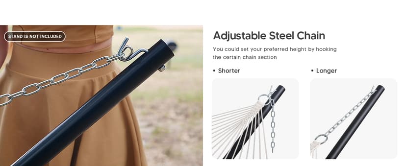 SUNCREAT Double Hammock for 2 Person, Extra Large Outdoor Portable Hammock with Hardwood Spreader Bar, Soft Pillow, 475 lbs Capacity, Gray Green