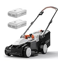 Litheli Cordless Lawn Mower 13 Inch, 20V Electric Lawn Mowers for Garden, Yard and Farm, 5 Heights Adjustment, Light Weight,with 4.0Ah Portable Battery.