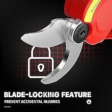 Electric Pruning Shears Professional Cordless Electric Pruning Battery Powered, Tree Branch Pruner with 2 PCS Rechargeable 2 Ah Lithium Battery - 30mm (1.2inch) Cutting Diameter