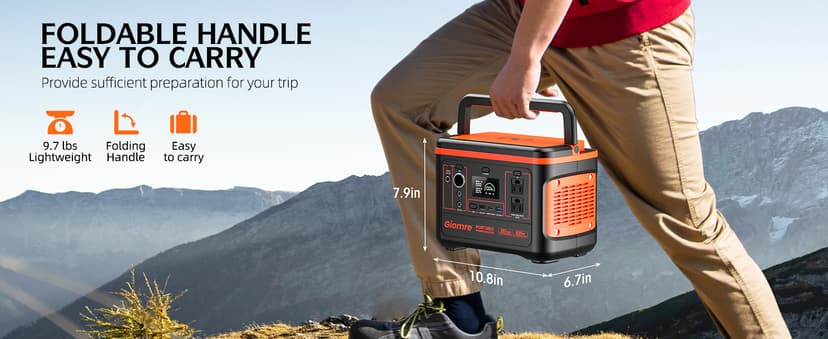 Portable Power Station, 297Wh Backup Lithium Battery Generator with 600W AC Output and 100W Fast Charging, Solar Generator for Outdoors Camping, Travel Emergency, Home Blackout