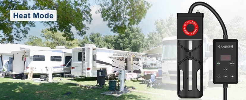 Dual Spa Water Heater, Portable Hot Tub Immersion Water Heater Cast Aluminum Submergible mit Temperature Sensor and Digital Display for Bathtub