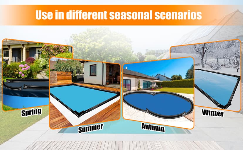 10 Pack 0.6mm Thicker Pool Cover Water Bags with Pool Cover Weights Corner, 8 Ft PVC Pool Water Tubes with Screw Caps for Winterizing for Inground Swimming Pool Winter Cover