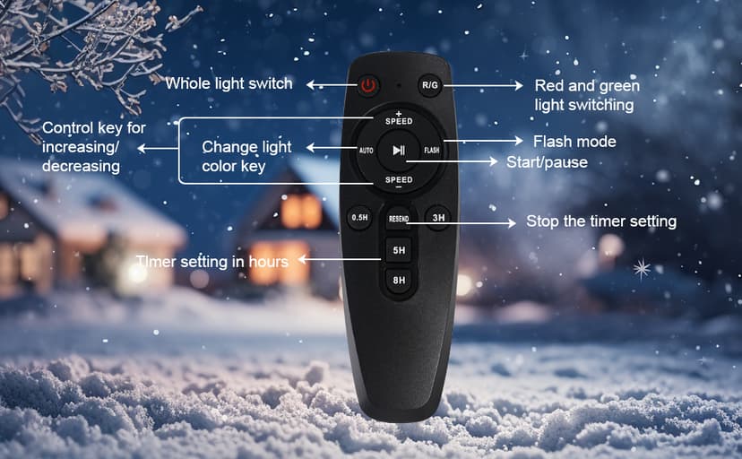 Laser Christmas Projector Lights Outdoor, Red and Green Starry Laser Projector Light with RF Remote, IP65 Waterproof Holiday Garden Laser Light Decor for Outdoor Party Xmas Home (Laser)