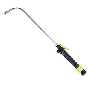 Mist Watering Wand For Hanging Baskets,25 Inch Spray Wand With Adjustable Nozzle, Car Pet Window Cleaning Tool, Great For Watering Seedbeds, Hanging Plants, Deck Plants.(90-degree curved nozzle)