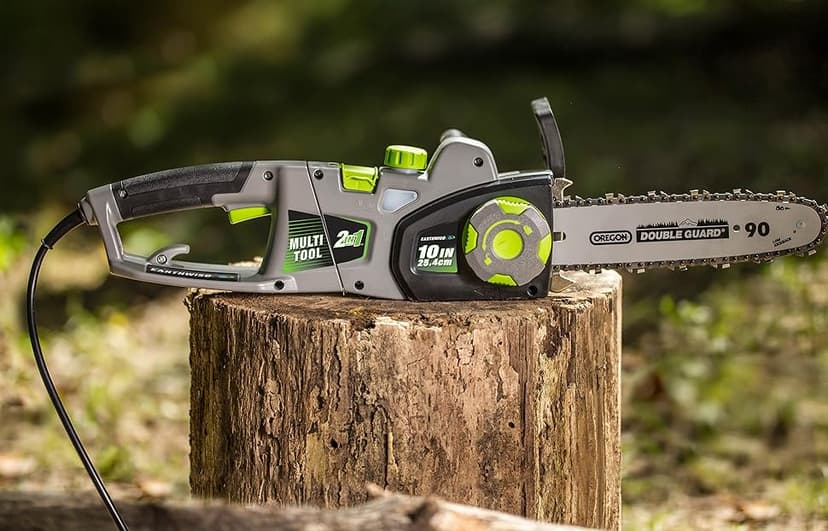 Earthwise CVPS43010 7-Amp 10-Inch Convertible 2-in-1 Corded Electric Pole Saw/Chainsaw