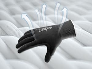 COOLJOB Gardening Gloves for Men, 2 Pairs Breathable Rubber Coated for Garden Weeding Landscaping, Outside Work for Lawn Yard, Men's Medium Size, Black & Red