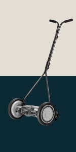 American Lawn Mower Company 1815-18 18-Inch 5-Blade Push Reel Lawn Mower, 18-Inch, 5-Blade, Black