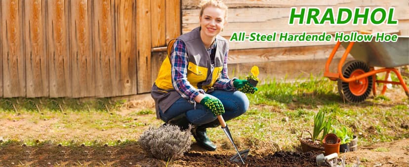 All-Steel Hardened Hollow Hoe,Garden Hoes for Weeding,Hollow Hoe for Gardening,Hoe Garden Tool,Garden Hoe for Backyard Weeding, Loosening, Farm Planting 2