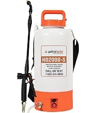 PetraTools Battery Powered Backpack Sprayer 4 Gallon - 6 Hours Long Battery Life & Padded Straps for Comfort - HD4000 Electric Backpack Garden Sprayer with 6 Spray Nozzles & 90PSI Adjustable Pressure