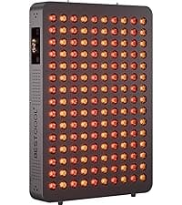 Bestqool Red Light Therapy, Dual Chip Clinical Grade LED Device with Near-Infrared Light 660nm 850nm High Power Panel, Ideal for Body, Face, Recovery, Improve Sleep, Skin Health, 105W (Black 60)
