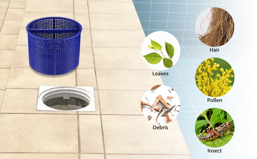 Tooetoy Pool Skimmer Basket Compatible with Hayward Automatic Skimmers SPX1082CA & Aladdin B-152, Fit Models SP1082 SP1083 SP1084 1085 1086 SP1075 1075T, 7"-Remove Leaves and Debris,No Weighted