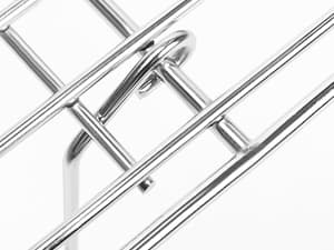 Universal Grill Rack for Gas/Wood Pellet/Griddle/Smoker Grill, Adjustable Warming Rack for Expanded Cook Surface, Upper Rack with Foldable Leg Design, Adjustable Length 15.3-22.1 in, Stainless Steel