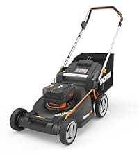 WORX 40V 17" Cordless Lawn Mower for Small Yards, 2-in-1 Electric Mower Cuts Quiet, Compact & Lightweight Push Lawn Mower with 7-Position Height Adjustment – 2 Batteries & Charger Included