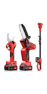 Electric Pruning Shears Professional Cordless Electric Pruning Battery Powered, Tree Branch Pruner with 2 PCS Rechargeable 2 Ah Lithium Battery - 30mm (1.2inch) Cutting Diameter